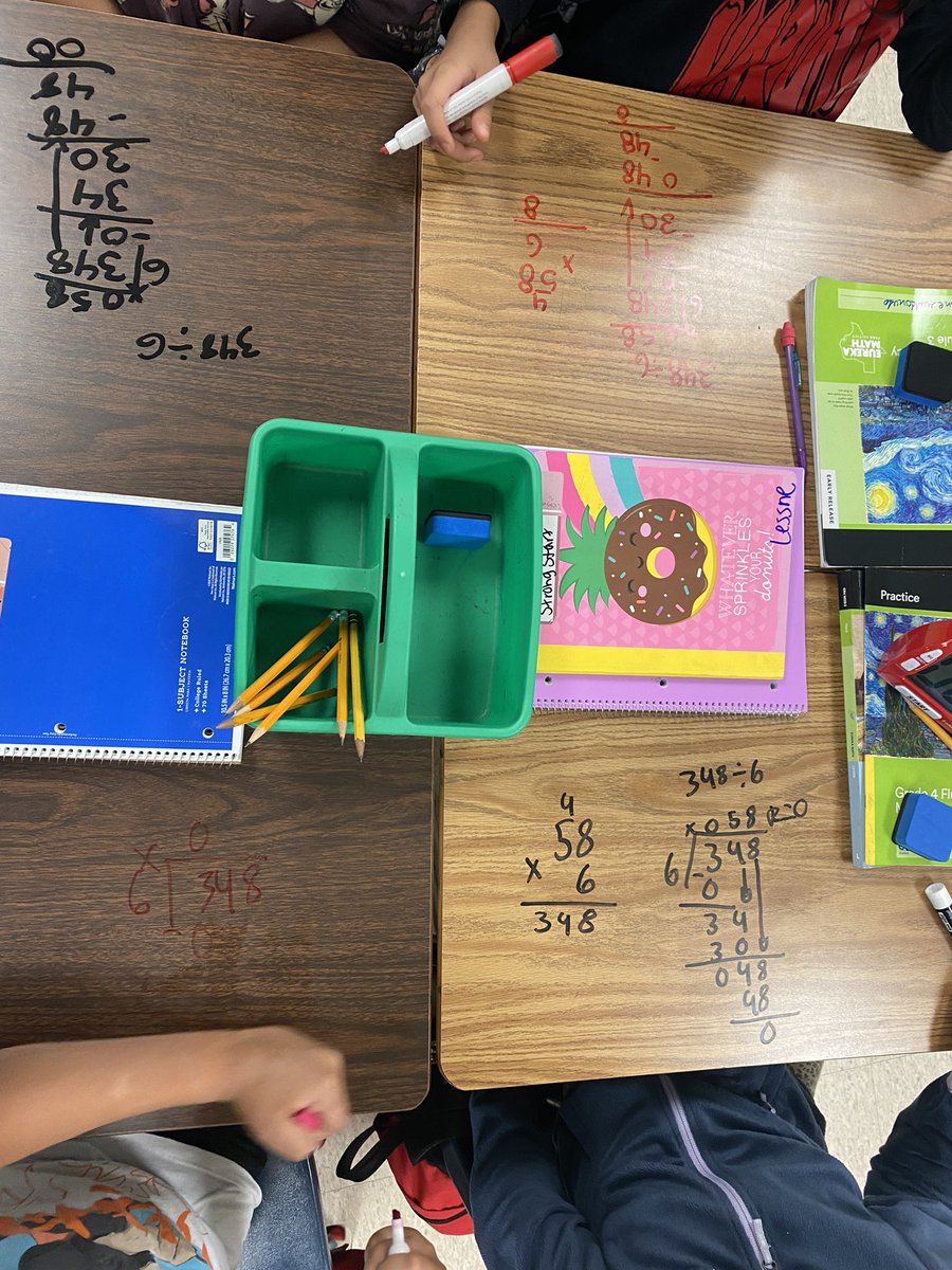 ncajina92's tweet photo. Last week, my team of students picked up long division then proceeded to check their answers by using multiplication all on their own. Proud moment! 👏🏽➗🥳 https://t.co/029txZ9V7u