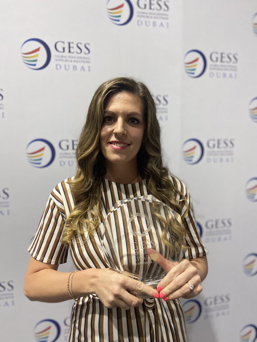 MissChloeEYFS's tweet photo. Such a wonderful evening celebrating our incredible @mk_learn_magic    winning the @GESSeducation award for ‘Best use of STEAM in the classroom’. So lucky to work along side such an inspiring woman. @ArborFoundation @ArborDubai https://t.co/vOb8XYyvjT