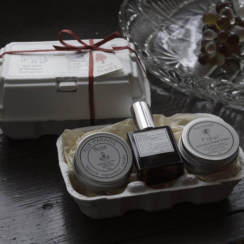 ちなみに、 ローズキャンドル（非売品）付きの 香水とハンドクリームの
