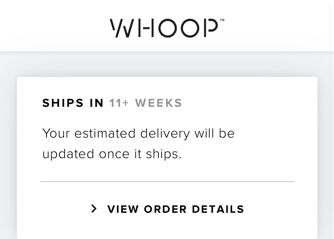 Tri_Merch's tweet image. Ooof. Order placed in early September and now looking at potentially Feb/March delivery. Yikes.