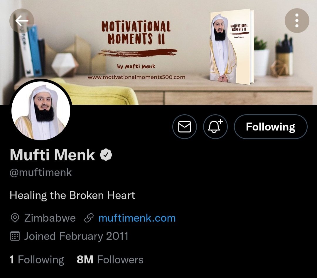 Mufti Menk tweet media