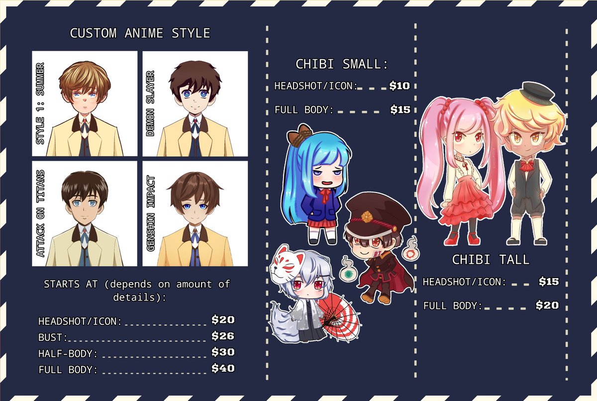 Jtabarts's tweet photo. Hi guys! I've finally decided to open an art commission to save me some money for Christmas and my birthday next month. 😊✨

I'll have one slot per week (or more if I'm not busy)... DM me if you're interested. Tysm for all the support! 😁💕

Rts &amp; likes are appreciated! ✨ https://t.co/RounBO6OH9