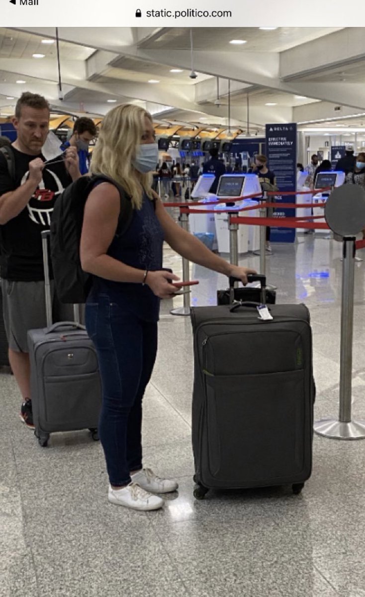 TristanSnell's tweet image. Marjorie Taylor Greene has been fined over $60,000 for refusing to wear a mask in the House — but at an airport when the cameras are gone, different story: