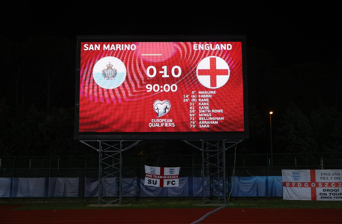 The biggest competitive away win in the #ThreeLions' history 👏