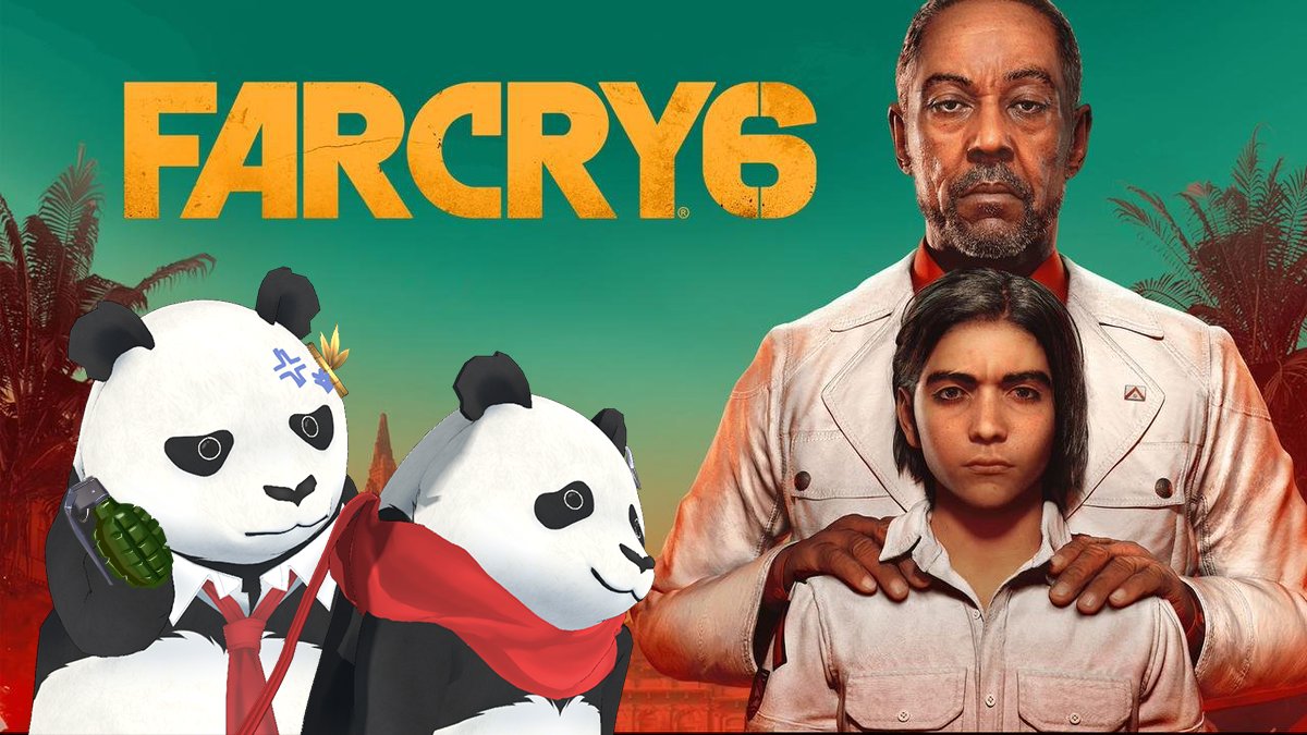 pandakunlog's tweet photo. 今天下午繼續玩Far Cry6
昨天跑完前置任務，終於成功連線了💪
預定下午2點開玩，胖打可能會晚點到，不過linlin會準時開台的！（應該）
直播⇒https://t.co/8OidxZNPL7
#FarCry6 #ファークライ6 #gamepanda #りんろん放送 #ゲーム実況 https://t.co/ofUwloZiZS