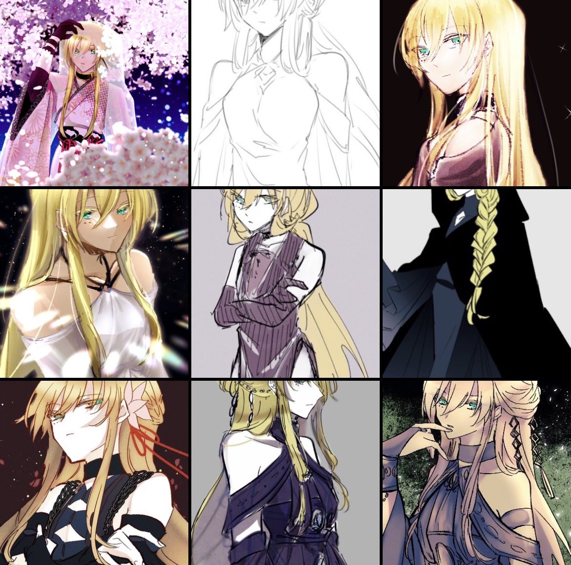@grm_wall 今年に入ってから描いた、露骨な女装及び女体です。 