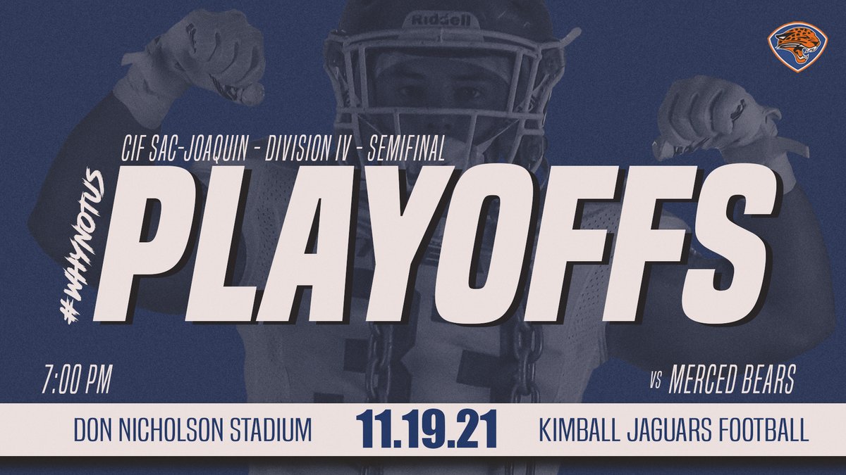 CIF Sac-Joaquin - Division IV - Semifinal
Kimball hosts Merced Bears
November 19 | 7:00PM
Don Nicholson Stadium
Tickets--->gofan.co/app/school/CIF…
#WhyNotUs 

<a href="/zLychak33/">Zach Lychak</a> 
<a href="/BlackHatFootbal/">Richard T. Estrada</a>
<a href="/ASD_Sports/">ASD Sports Media</a>
<a href="/SacMaxPreps/">Sac-Joaquin MaxPreps</a>
<a href="/SacBee_JoeD/">Joe Davidson</a>
<a href="/cameronsalerno1/">Cameron Salerno</a>
<a href="/CalHiSports/">Cal-Hi Sports</a>
<a href="/cifsjs/">CIF Sac-Joaquin Section</a> 
<a href="/49ersSacHi/">49ers Sac-Hi Sports</a>