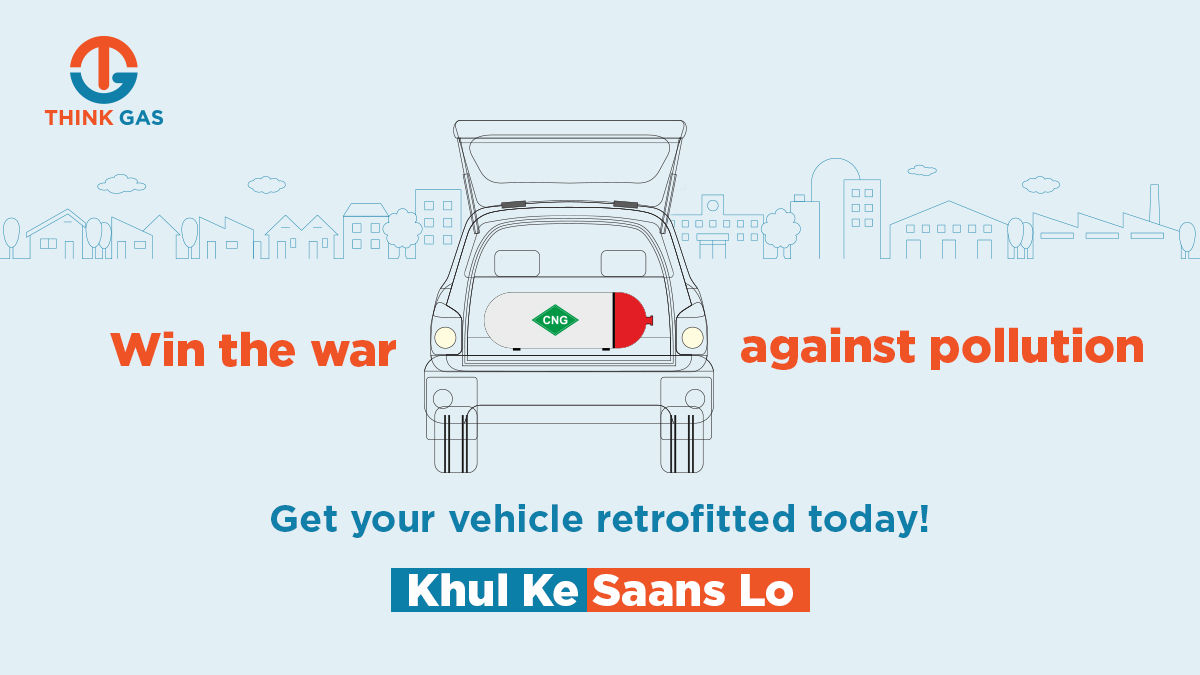 THINKGasIndia's tweet photo. The current rising pollution level in India is posing a severe health threat. It’s time for us to switch to eco-friendly fuel options to contain pollution and help people breathe clean and green air.
#KhulKeSaansLo #Retrofitment #CNGVehicle https://t.co/0eh9yEcfw9