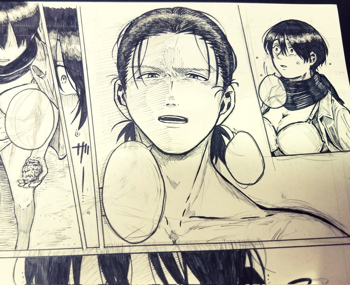 進撃初心者なのでエレンの描き方がふわふわしてる…………。 