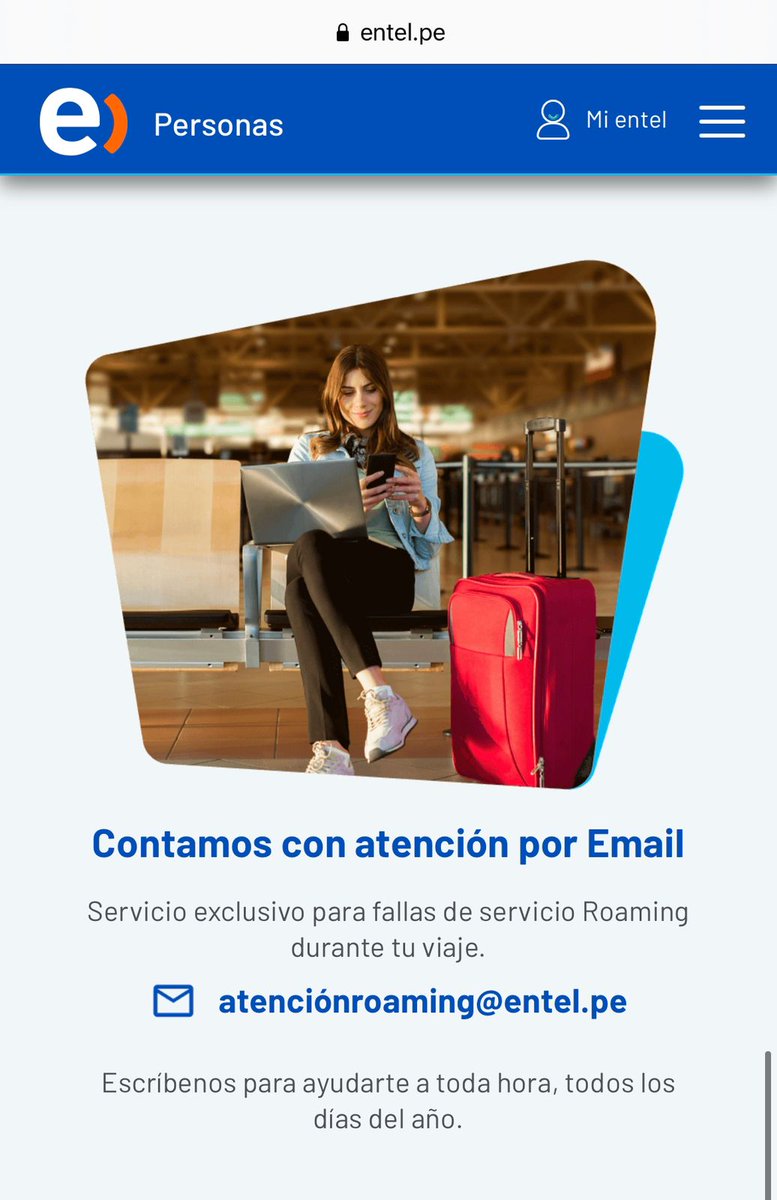waltercurioso's tweet photo. Falla en servicio roaming y @EntelPeru no lo activa, a pesar de estar al día en lo pagos. Envío correo, y Servicio de asistencia por Whatsapp no resuelven, me responden: "por la hora no hay respuesta". Atención: @OSIPTEL @IndecopiOficial https://t.co/TmL3jhnh5Y