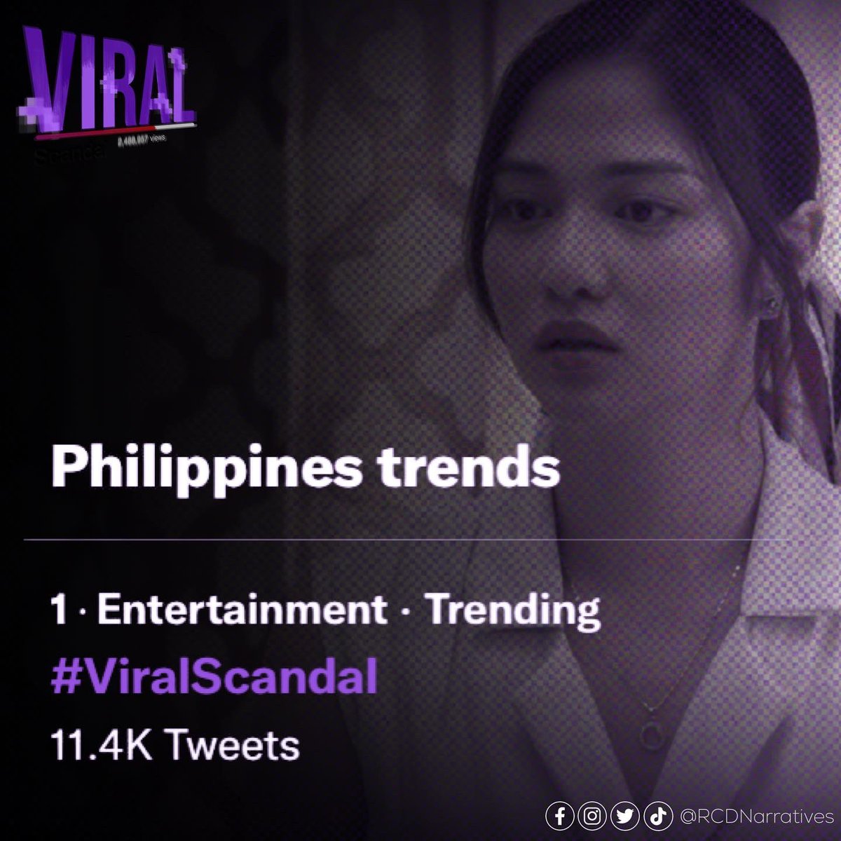 ABSCBNC0RP's tweet photo. RT @RCDNarratives: TRENDING AND LEGIT NA VIRAL👀 Don’t miss the newest SCANDAL‼️
#ViralScandal weeknights, 9:20PM sa Kapamilya Channel, Kapamilya Online Live, JeepneyTV, A2Z Channel 11 and TV5!
Also available on iWantTFC, TFC and WeTV Iflix #Scand… https://t.co/BRqfGwmgP1