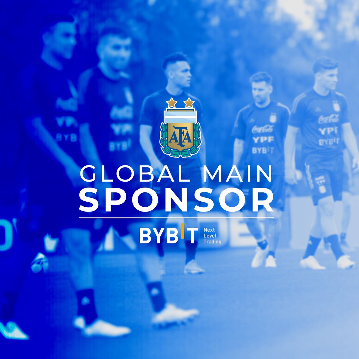 Bybit_Official's tweet photo. #Bybit is the new Global Main Sponsor of @Argentina @afa, spot us in the new team jerseys! 🔥 https://t.co/G7NjlyXRQl