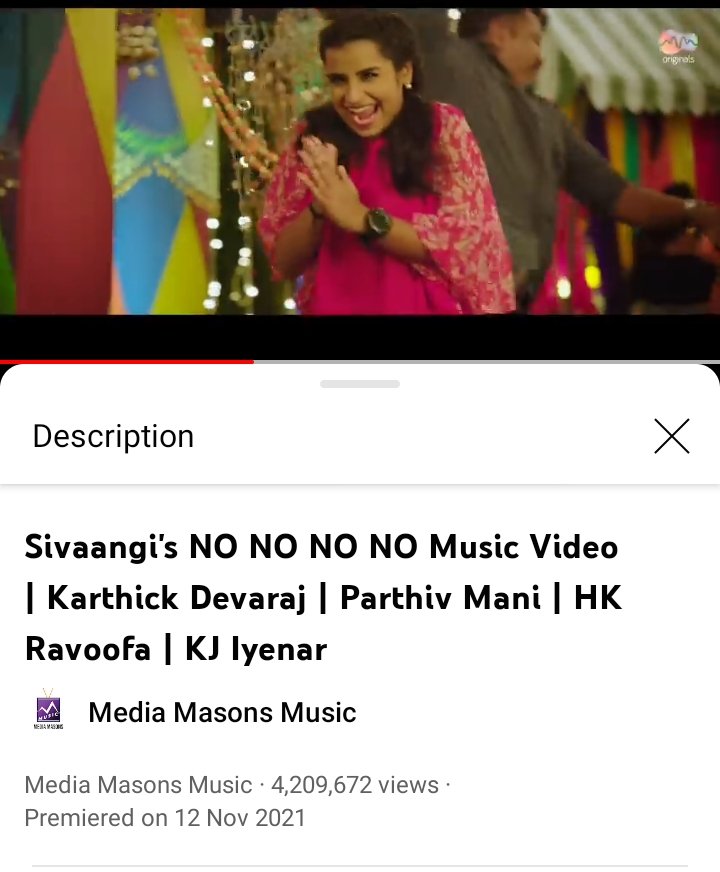 #Sivaangi nonono song of Sivu hits 4.2M views with 311K likes within 3 days.. 🔥❤️💃

Marching towards 5M views..💃❤️

@sivaangi_k  Hope the song release in vijay music and vijay tv so,that it reach large group of audience.@IyenarJack
@karthickdevaraj

@ravoofa @Parthiv_Mani