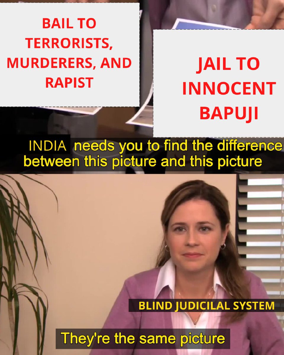 Neelima75042875's tweet photo. @Sumukhi2 @rajeshmadaan13 What type of judiciary is this?
#संत_और_संस्कृति
Justice For Bapuji https://t.co/68ySUni77M