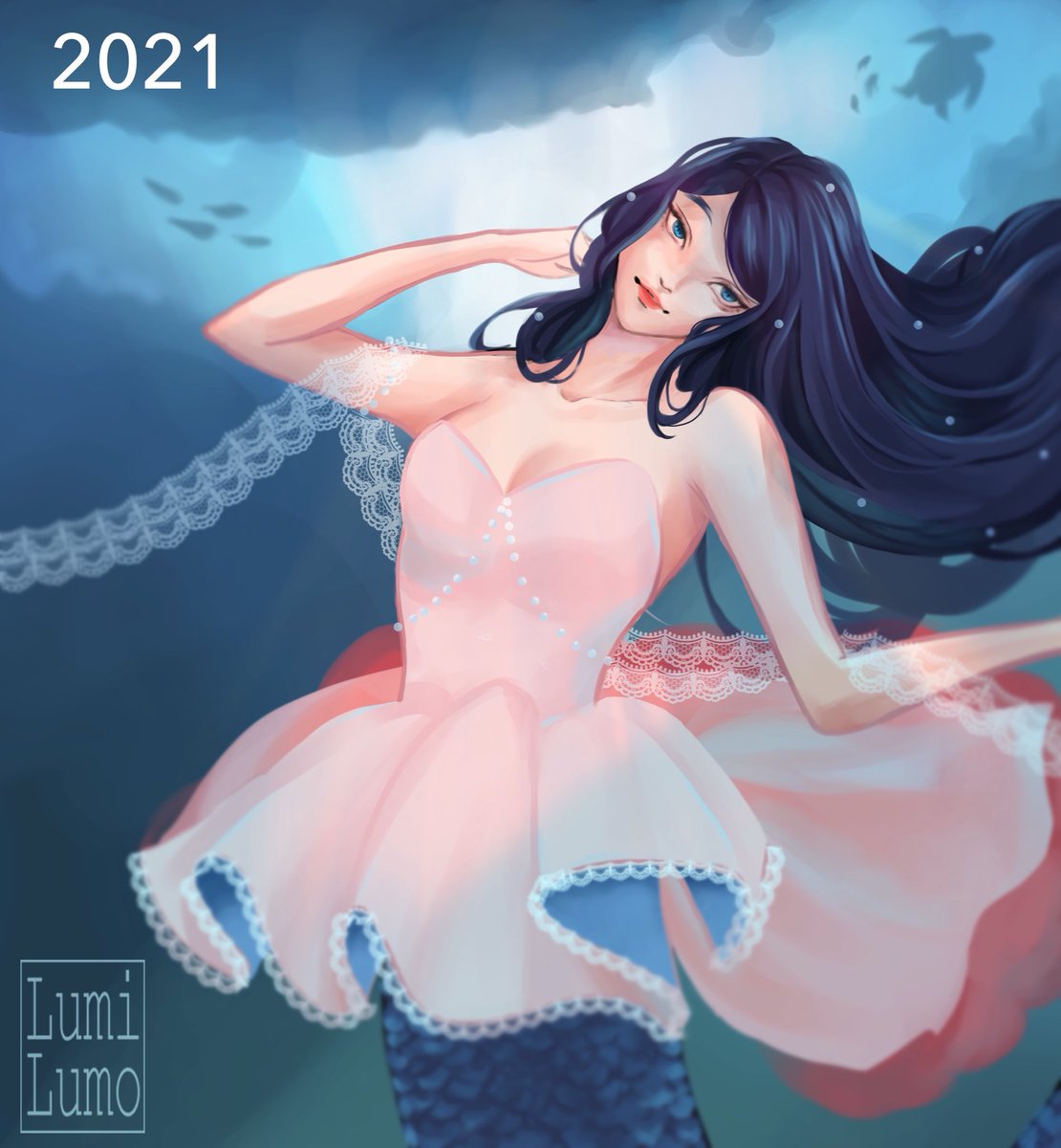 Lumi_Lumo's tweet photo. Did I redraw of a mermaid I did back in 2017! #Redraw #art #mermaid #digitalart #artistsontwitter https://t.co/QJNAQFpcCD
