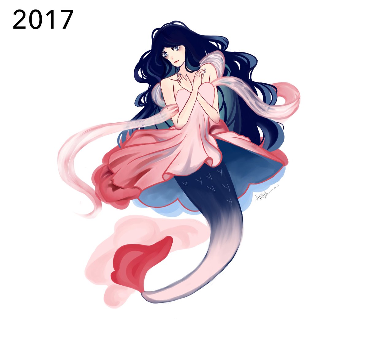 Lumi_Lumo's tweet photo. Did I redraw of a mermaid I did back in 2017! #Redraw #art #mermaid #digitalart #artistsontwitter https://t.co/QJNAQFpcCD