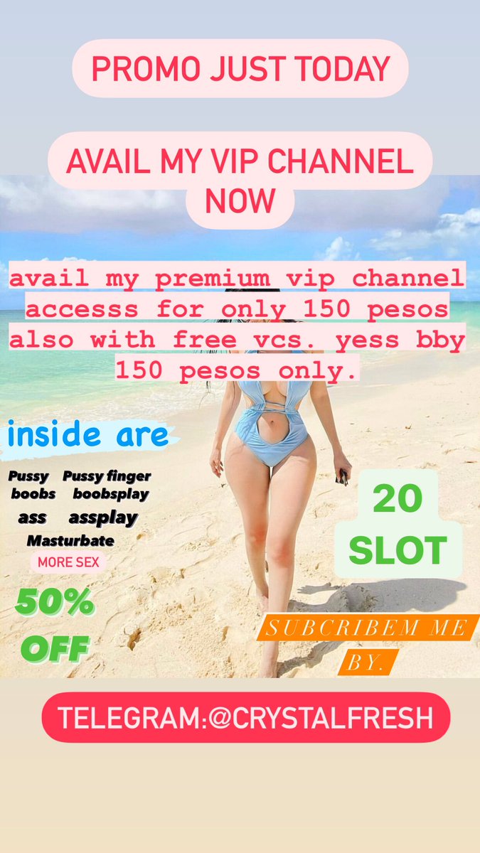 Crystalfresh09's tweet photo. PROMO JUST TODAY‼️✨

AVAIL MY PREMIUM VIP CHANNEL ACCESS FOR ONLY 150 PESOS ALSO WITH FACE REVEAL AND FREE VCS‼️❤️

TG:@crystalfresh09
#altermanila #alterworld #altercavite #alterphilippines #altercebu #alterph #alter #alteriligan #altercalamba https://t.co/EMhA0BpEo6
