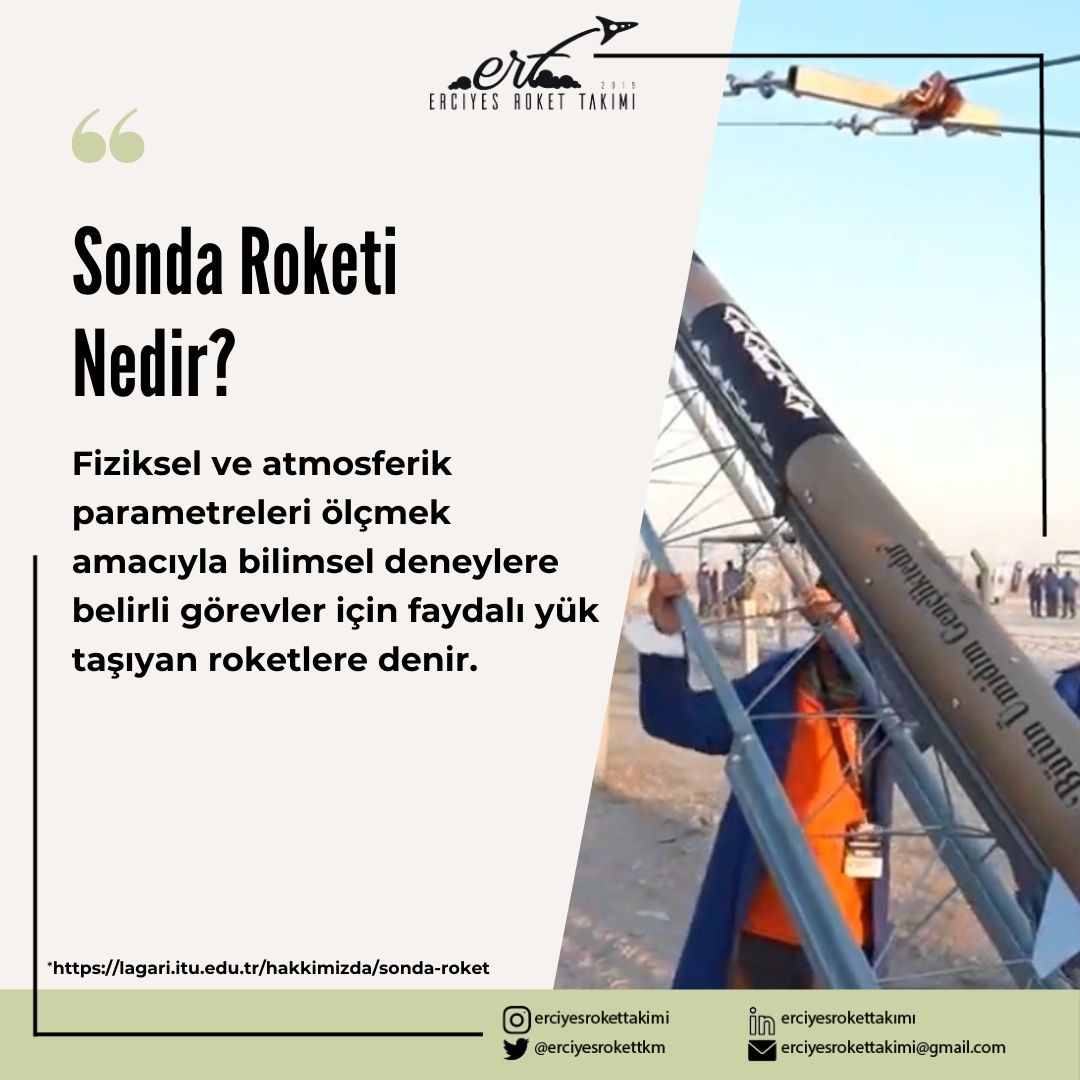 erciyesrokettkm's tweet photo. Sonda Roketi Nedir? 🚀
#roketsan #teknofest #milliteknolojihamlesi #roket #modelroket #erciyesüniversitesi #sondaroketi https://t.co/fyMavNyhEs