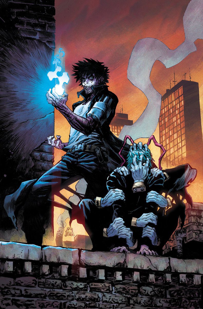 DabisPoleDance's tweet photo. Never forget that Horikoshi had a marvel artist draw shigaraki/Dabi and had all might make a cameo in Deadpool 🤧 these still make me so happy for him https://t.co/EGToYECj3g
