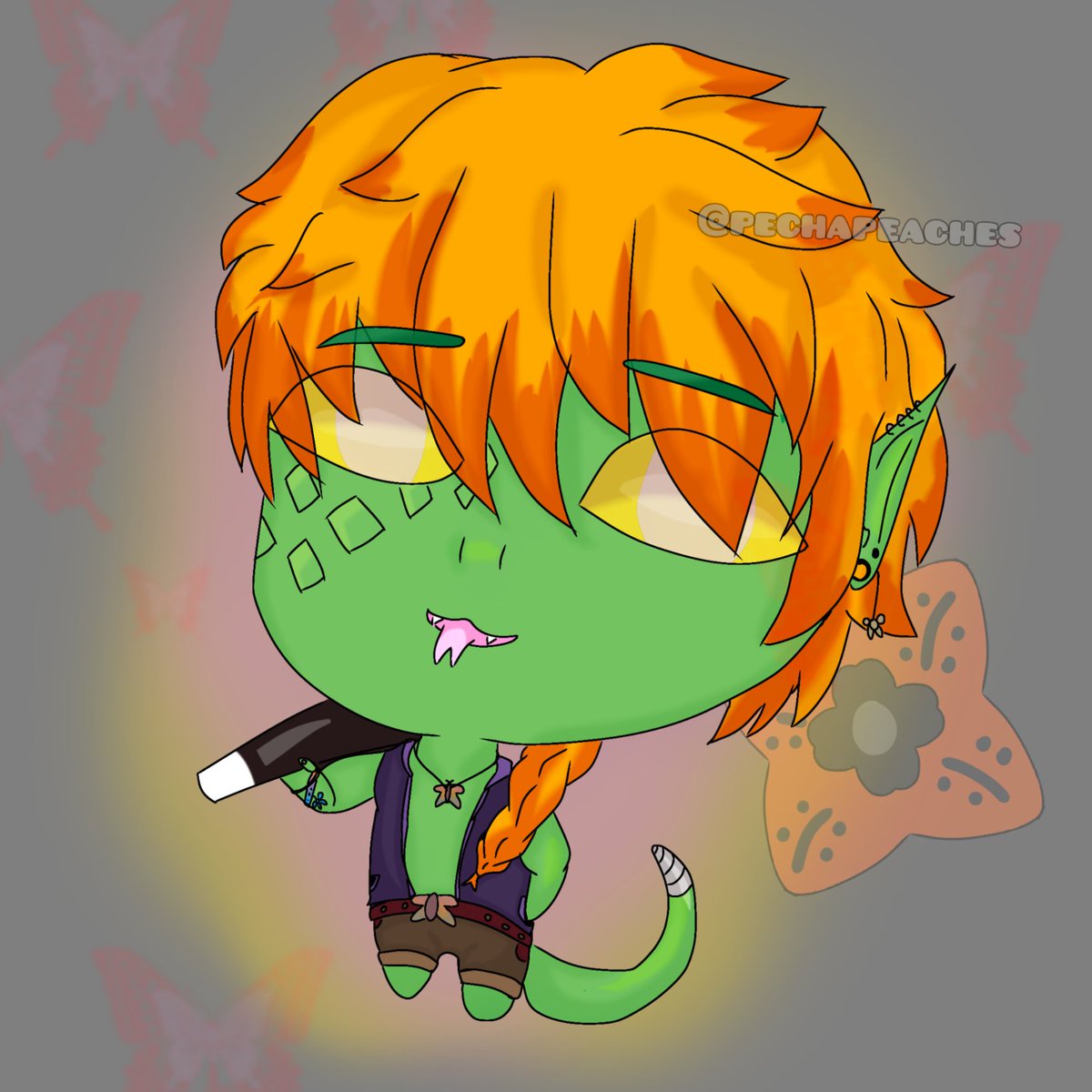 kinsect_'s tweet photo. Here's a chibi of the Yuan-ti Pureblood Twilight Cleric I'll be playing in my friend's (&fellow player's!) one-shot tomorrow!! :3
Meet Mog'ran:
- blind, but can see a true heart
- protects w the power of twilight
- a good heccin boi
#dndart #dndchibi #DnDcharacter https://t.co/voUAkOlnt9