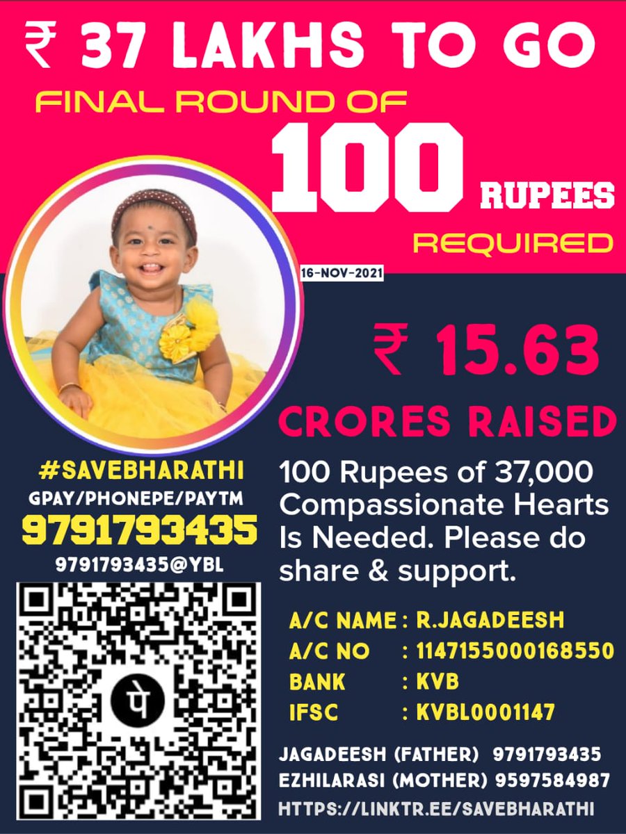 Gobinat52471975's tweet image. #savebharathi #timetosavebharathi last minute la BHARATHI ya kaapatha yaaravathu  varuvangalaanu aval  parents kanneerudun waiting.plz save BHARATHI .plz donate for Bharathi once again