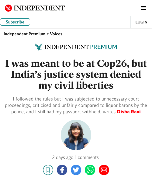 Civilianaire_IN's tweet photo. #DishaRavi now verified Twitter accnt; WHY DIDN'T #NodeepKaur #MandeepPunia REAL #ACTIVISTS #JOURNALISTS IN #FarmersProtest GET THIS PLATFORM? Both ppl pictured here in @Independent are functionaries for the same globalist [alleged] #ClimateEmergency narrative.
/1 https://t.co/76ZbJ87VI4