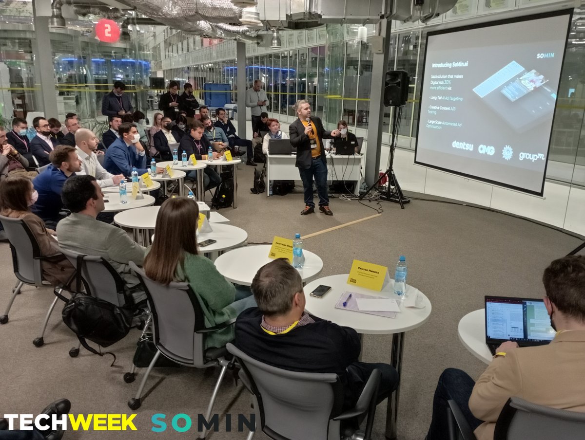 sominanalytics's tweet photo. Russian #TechWeek2021 events on AI / ML and Big Data captured the highest attention from the audience. Prof Alexander Farseev (CEO&amp;Founder of #SoMin) gave in #Skolkovo an outstanding speech that captured the interests of selected corporations, investors, business angels and VC's. https://t.co/YjHhWIbsLz