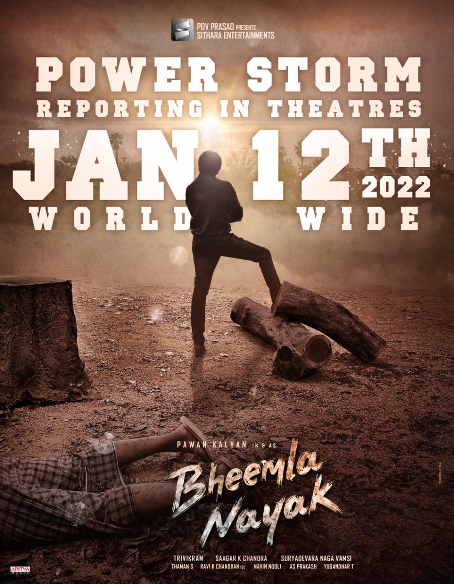 MusicThaman's tweet photo. 🧨 #BheemlaNayak ARRIVING ON JAN 12 TH ♥️🥁💥 https://t.co/PPBuD6VBP2