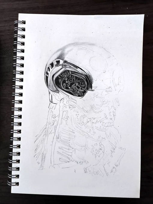 仕事で見れませんが今ターミネーター2放送中みたいですね!
なんとタイムリーな!
T-800描いてます!
#pencilart 