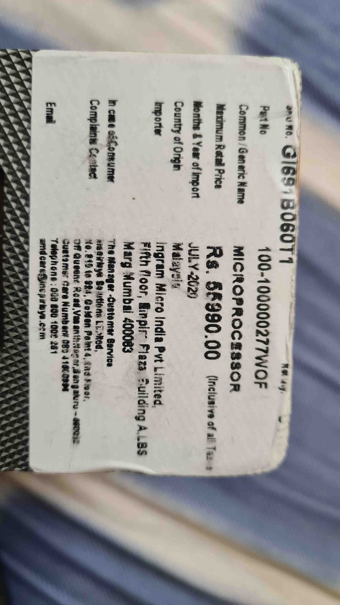 kishoreghlli's tweet photo. @flipkartsupport @_Kalyan_K 
Order ID :OD223226895179134000
I have been rejected refund for the above mentioned order for 3times. Despite providing the proof flipkart is not able to process the refund.
 What I ordered was AMD RYZEN 9  3900XT  and what i received as 3800XT. (1/3) https://t.co/j1x5tCNgLw