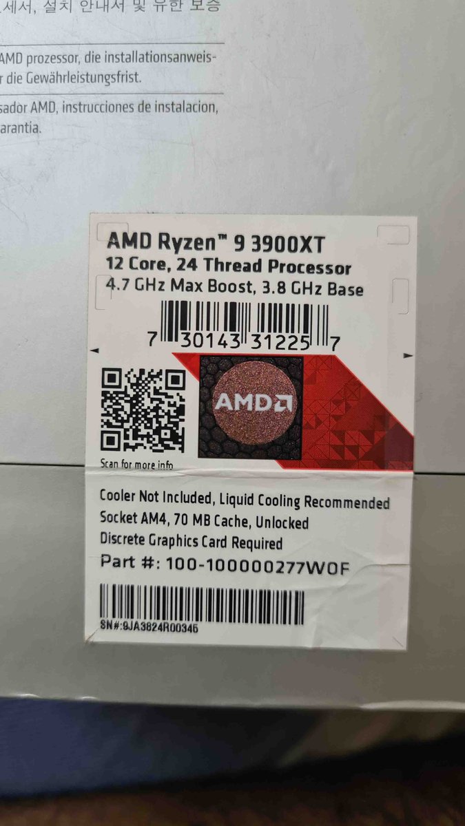 kishoreghlli's tweet photo. @flipkartsupport @_Kalyan_K 
Order ID :OD223226895179134000
I have been rejected refund for the above mentioned order for 3times. Despite providing the proof flipkart is not able to process the refund.
 What I ordered was AMD RYZEN 9  3900XT  and what i received as 3800XT. (1/3) https://t.co/j1x5tCNgLw
