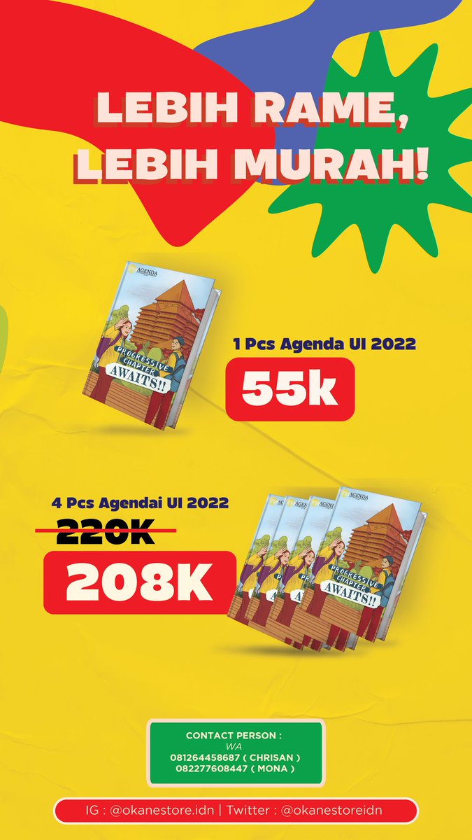 okanestoreidn's tweet image. 📣 OPEN ORDER AGENDA UI 2022😱 📣 

Halo, Pejuang PTN! 🙌❤️
Saat ini Okane Store sedangan menjual Agenda UI 2022 , lho!