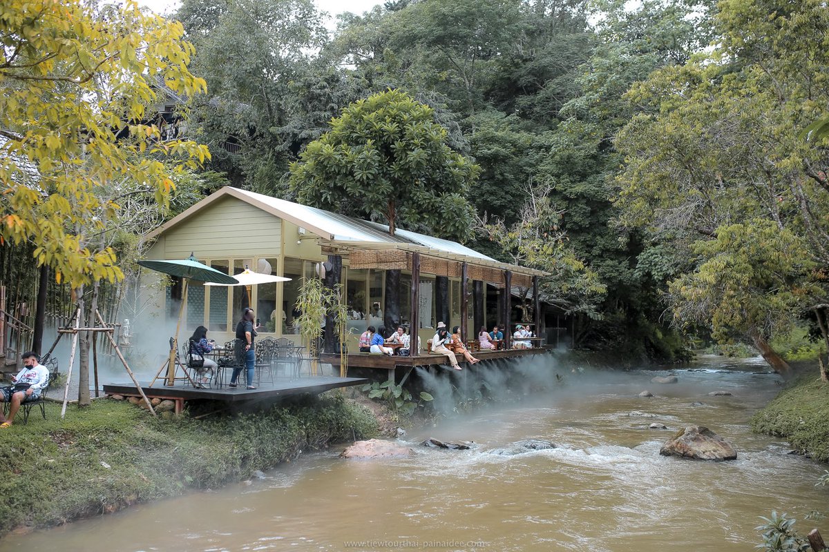 ร้านชาเขียวน่ารักสไตล์ญี่ปุ่น ริมลำธารน้ำตกจุนกรณ์ เชียงราย 👘🍵🍡 #reviewcafe #cafe #เชียงราย