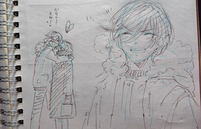先週描いたのだけどかべうちにぶんなげた現パロ兼歌ちゃんでもどうぞ…描けてなくてすまねぇ…すまねぇ…😭 