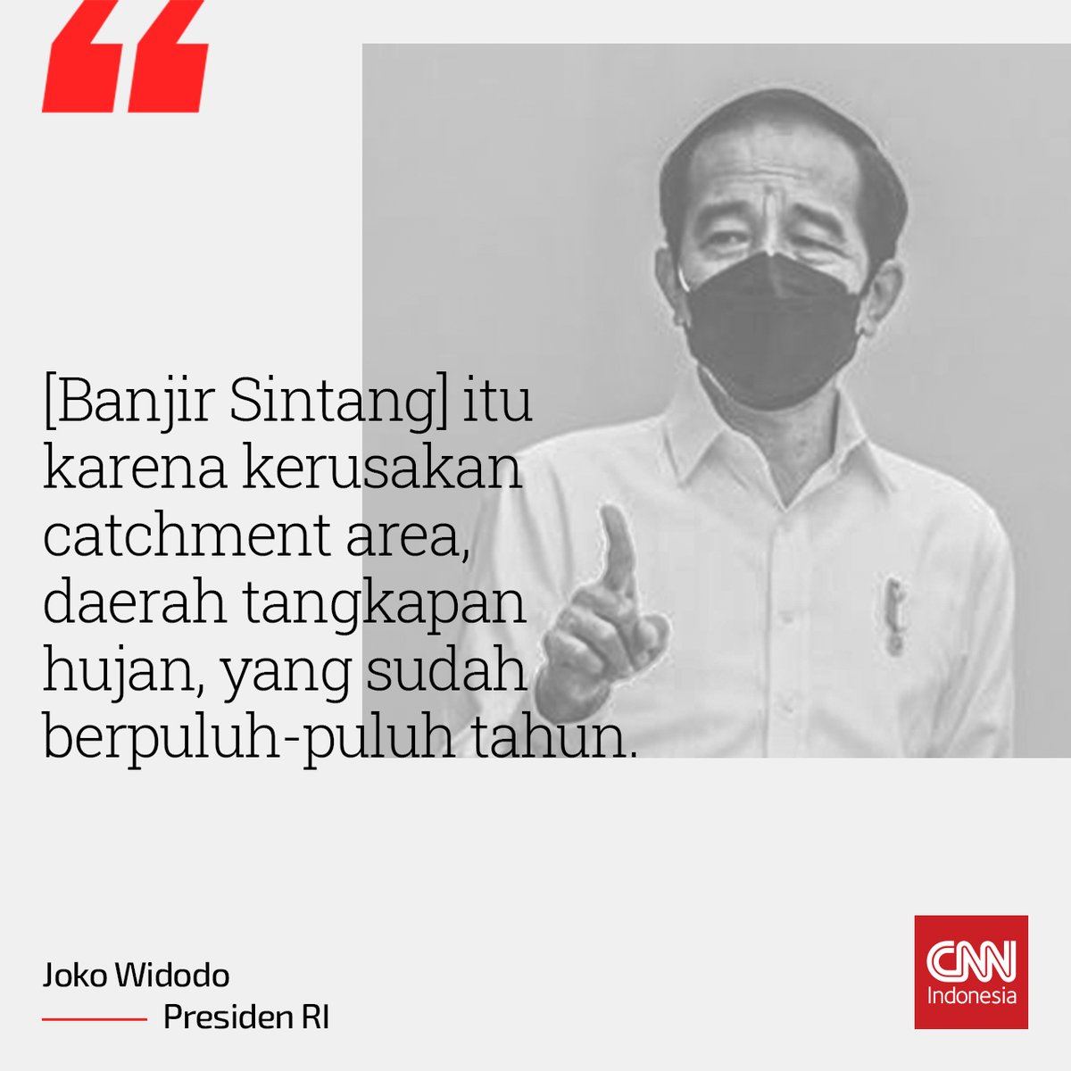 CNNIndonesia's tweet photo. Hampir sebulan banjir melanda Sintang, Kalimantan Barat. Presiden @jokowi pun menyebut kerusakan lingkungan di daerah tersebut telah terjadi cukup lama. Akibatnya, Sungai Kapuas meluap ke wilayah sekitar saat hujan lebat. https://t.co/GFcFXJZkKB #CNNIndonesia https://t.co/ZTzuebXMic