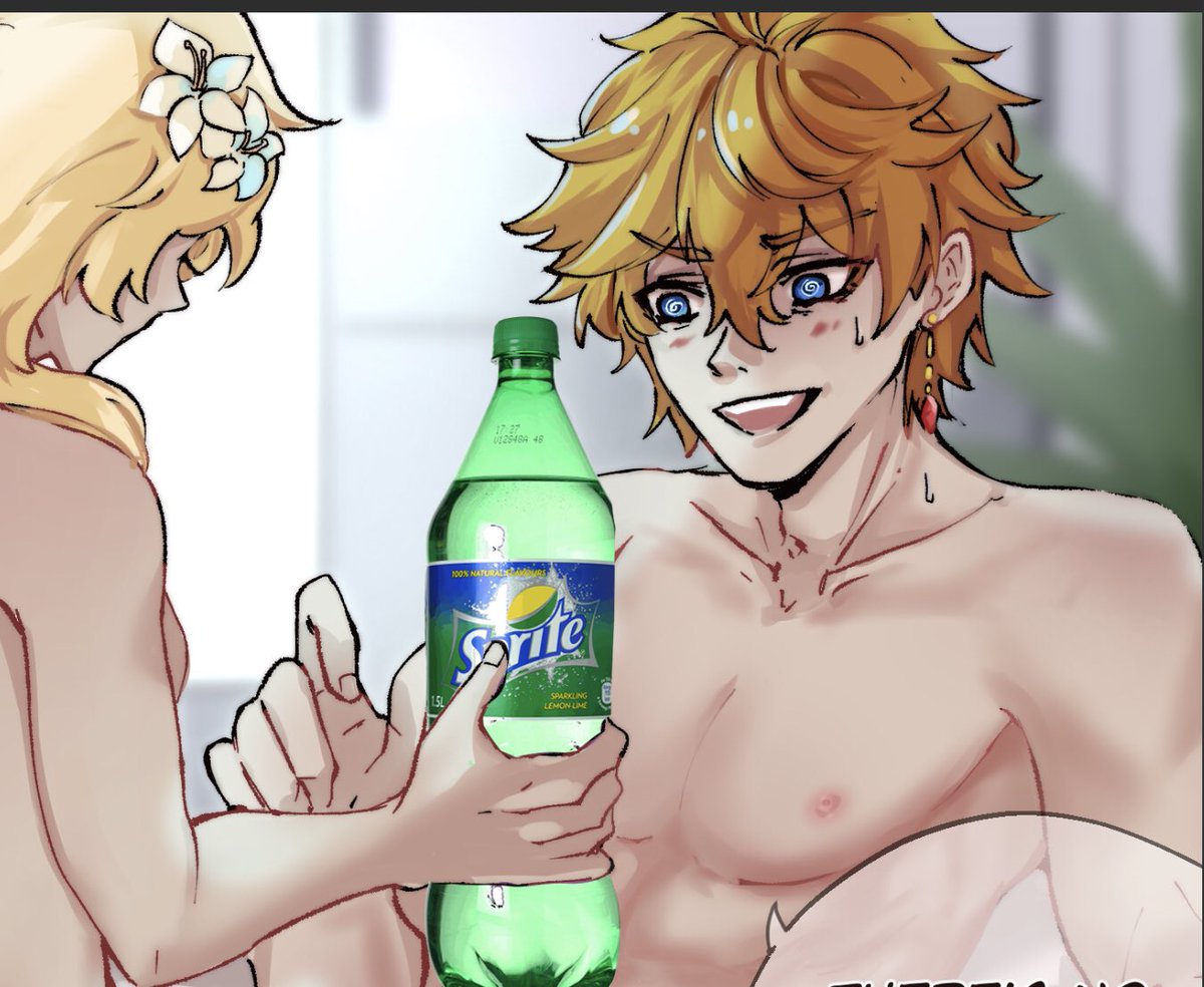 0t0nai's tweet photo. That’s an awfully BIG BOTTLE OF SPRITE YOU HAVE COMRADE

My first time drawing female top. 
第一次画gb，互攻吧。
#chilumi #lumichi #荧达 #达荧 

Pls make sure ur 18+
https://t.co/0T8zytZ8pX https://t.co/viHgWmjZPC