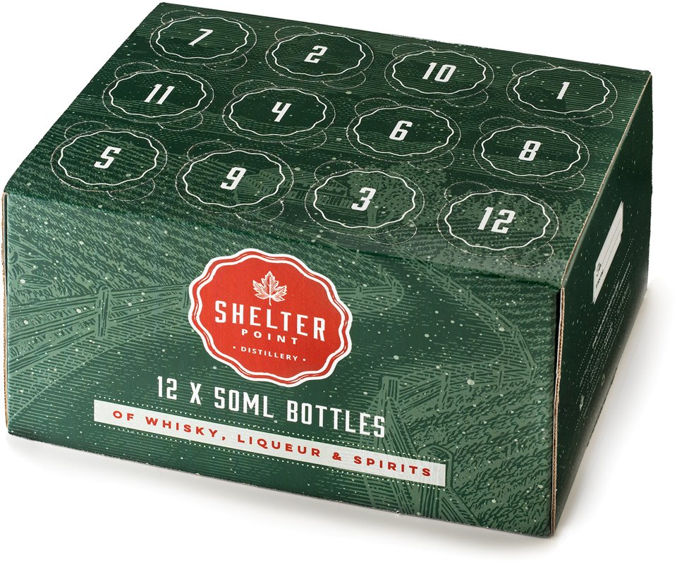 Curious to try our new releases? There's still time to order a whisky &amp; spirits advent calendar from the distillery 🥃🍸 These beauties start shipping out next week. Order yours today <a href="/shelterpoint/">Shelter Point Distillery</a>.ca #whisky #whiskysanta
