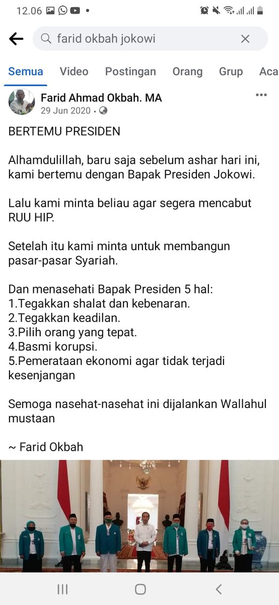 zaxysolo's tweet photo. Kepada Presiden Jokowi, ustadz Farid Okbah menyampaikan hal ini. https://t.co/s1uIkrWza9