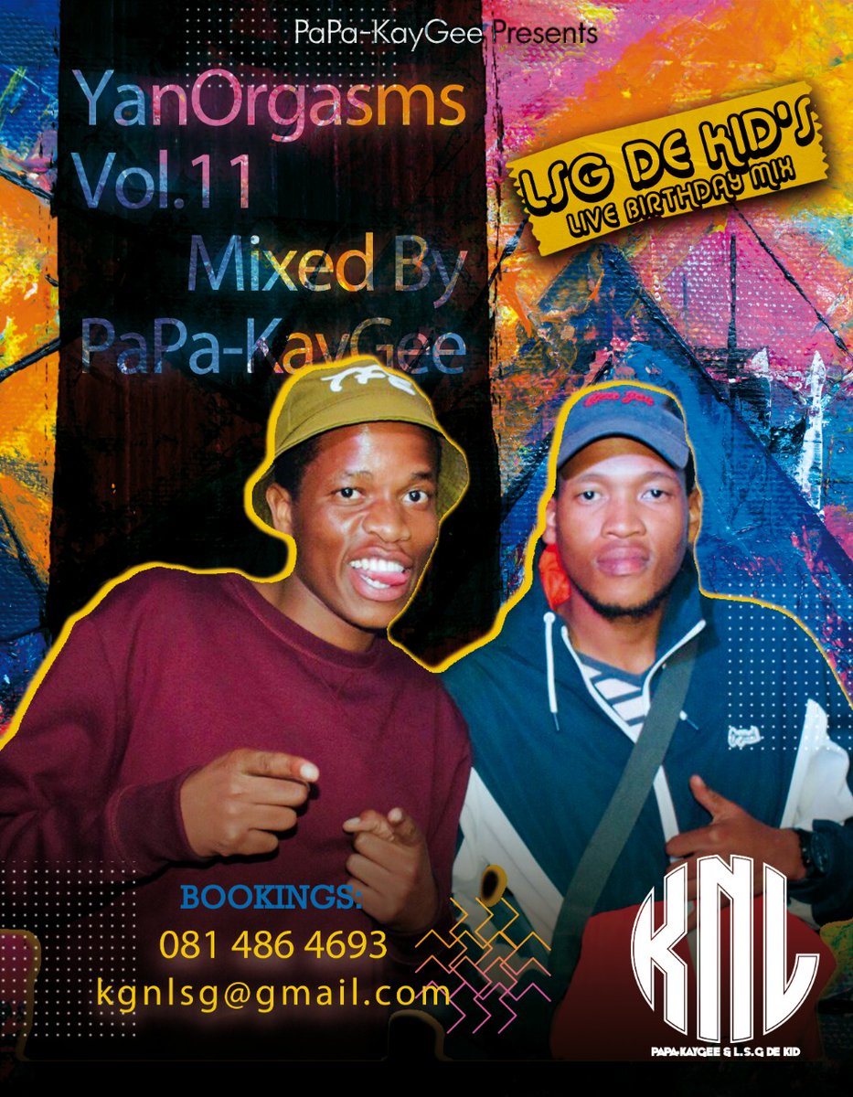 _ma_banana's tweet photo. YanOrgasms Vol.11 (LSG De Kid's Birthday Mix) 🥳

Link 1: https://t.co/4i19XrXxKX
Link 2: https://t.co/oAgq8cZK86

Features Music by: Gaba Cannal, Xavi Yentin, Dzo, Stash Da Groovyest, Kabza De Small, Sir Trill, El Maestro, Kota Embassy &amp; DaliWonga

#KnL #DeKiD #YanOrgasms https://t.co/lHHPt5tysZ