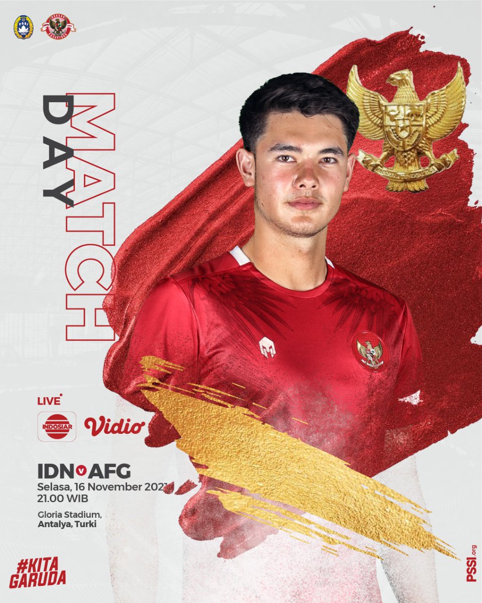 PSSI's tweet photo. Today is #TimnasDay! 🇮🇩

Sudah siap berikan dukungan terbaikmu, Sobat Garuda? 💪

#KitaGaruda #MeraihImpian #EmergingStrongerTogether #TimnasDay https://t.co/HF4sn0AJ9l