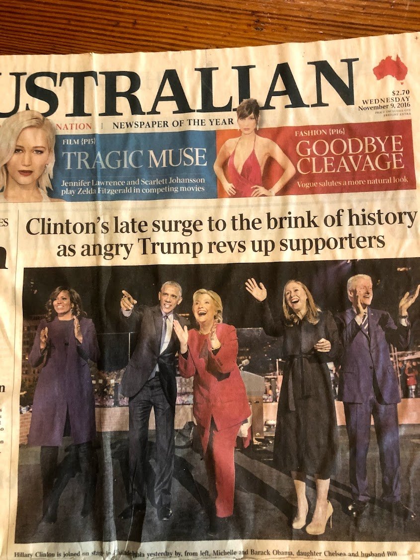 RT @Tony__Heller: President Hillary announced by The @australian on November 9, 2016, the day after the election. https://t.co/h3RIk5GLkP