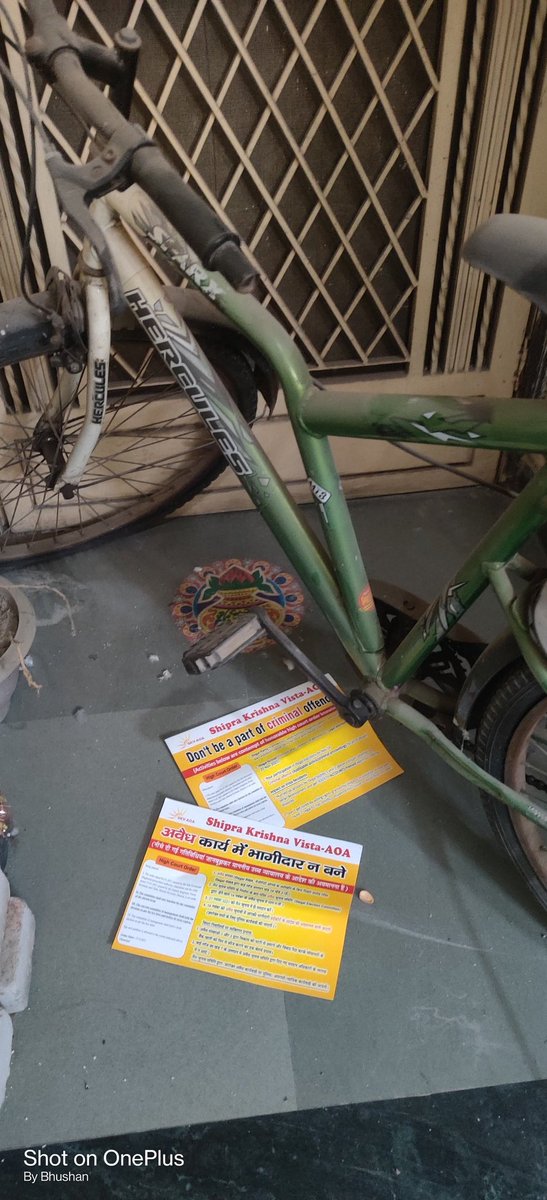 iambhushan's tweet photo. @amit7774 @Gen_VKSingh This is how we residents of Shipra Krishna Vista threatened on participating in elections https://t.co/PFZPw6hpc8