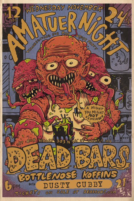 11/24 at Bar House w/ <a href="/DeadBars/">Dead Bars</a> and <a href="/DustyCubby/">Dusty Cubby 🪦</a> is officially SOLD OUT