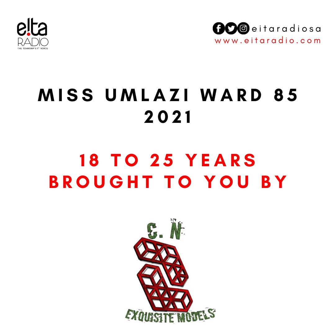eitaradioSA's tweet photo. CALL FOR ENTRIES:

Open to all aspiring young models in Umlazi (ka Z)

DM for details on how to...

#TheTownships1stVoice

Event takes place on the 27th of November 2021 https://t.co/DSuLDloXKp