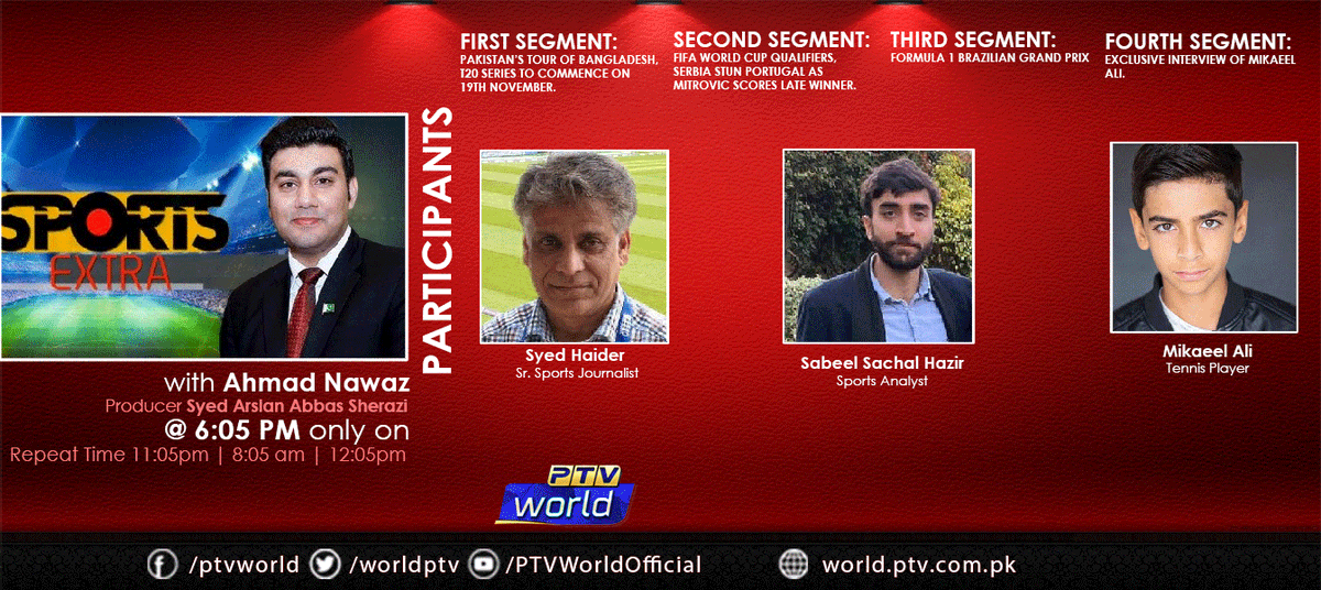 PakTVGlobal's tweet photo. Watch “Sports Extra”
Today at 6:05 pm
@imarslansherazi
@therealpcb
@syedhaider512
@mikatensity https://t.co/wWmvbxZmiq