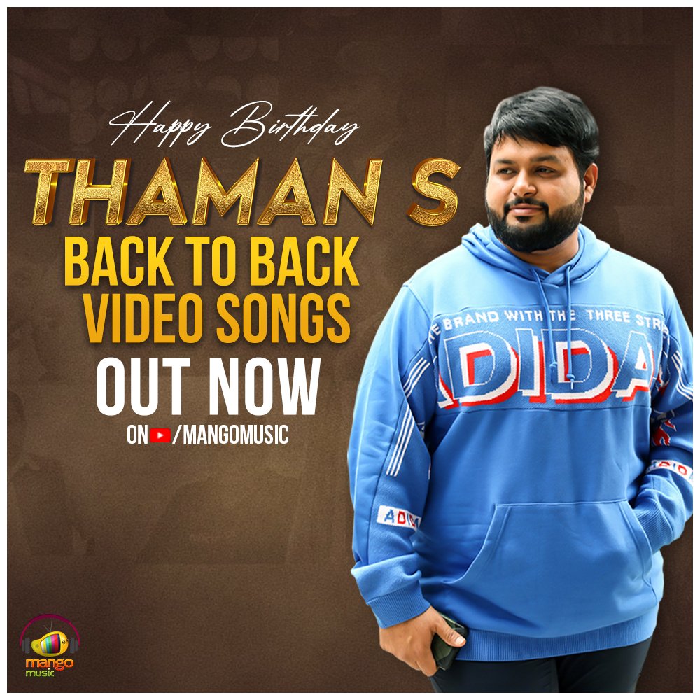 MangoMusicLabel's tweet photo. Checkout #SSThaman Latest Super Hit Back To Back Video songs, Out now on @mangomusiclabel
🎧https://t.co/WQlpTz2lt4
#KissMeBaby #Mahanubhavudu #Miami #ChalMohanRanga #AunanaaKaadanaa #Jawaan #Mandaara #Bhaagamathie #MangoMusic https://t.co/0X6SqBuoGM