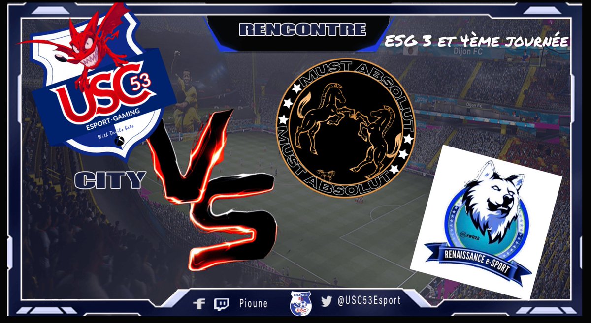 Ce soir 3 et 4ème journée de championnat ESG 💪 bonne chance aux adversaires 👍 <a href="/Pioune29/">GDB Pioune29</a> <a href="/devilsbatsespo1/">Devils Bats</a> @XboxCp