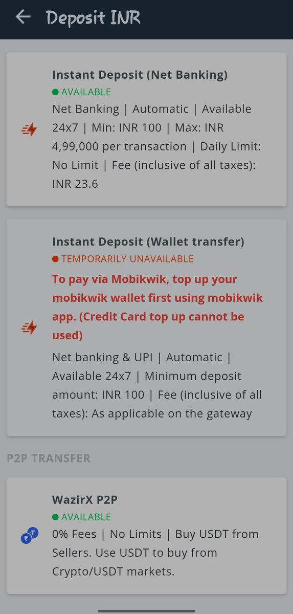 tweeet2jay's tweet photo. @WazirXIndia This what your idiotic app do.. Whenever there is dip.. U people are not allowing us to transactions either withdraw nor deposit.. F**k ur app.. On top of my money got stuck when transferring from mobi app to wazirx.. And they ask 72hrs time to send back my money.. https://t.co/r6D7roLqyP