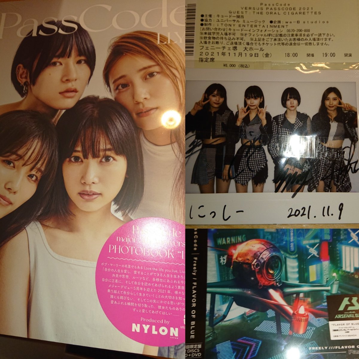 nishimura0519op's tweet photo. #PassCode
#LLYL 写真集
#Freely CD/DVD
#FLAVOR_OF_BLUE
#サイン入りチェキ
#フェニーチェ堺 チケット
#theoralcigarette対バン https://t.co/IWtogCw5oo